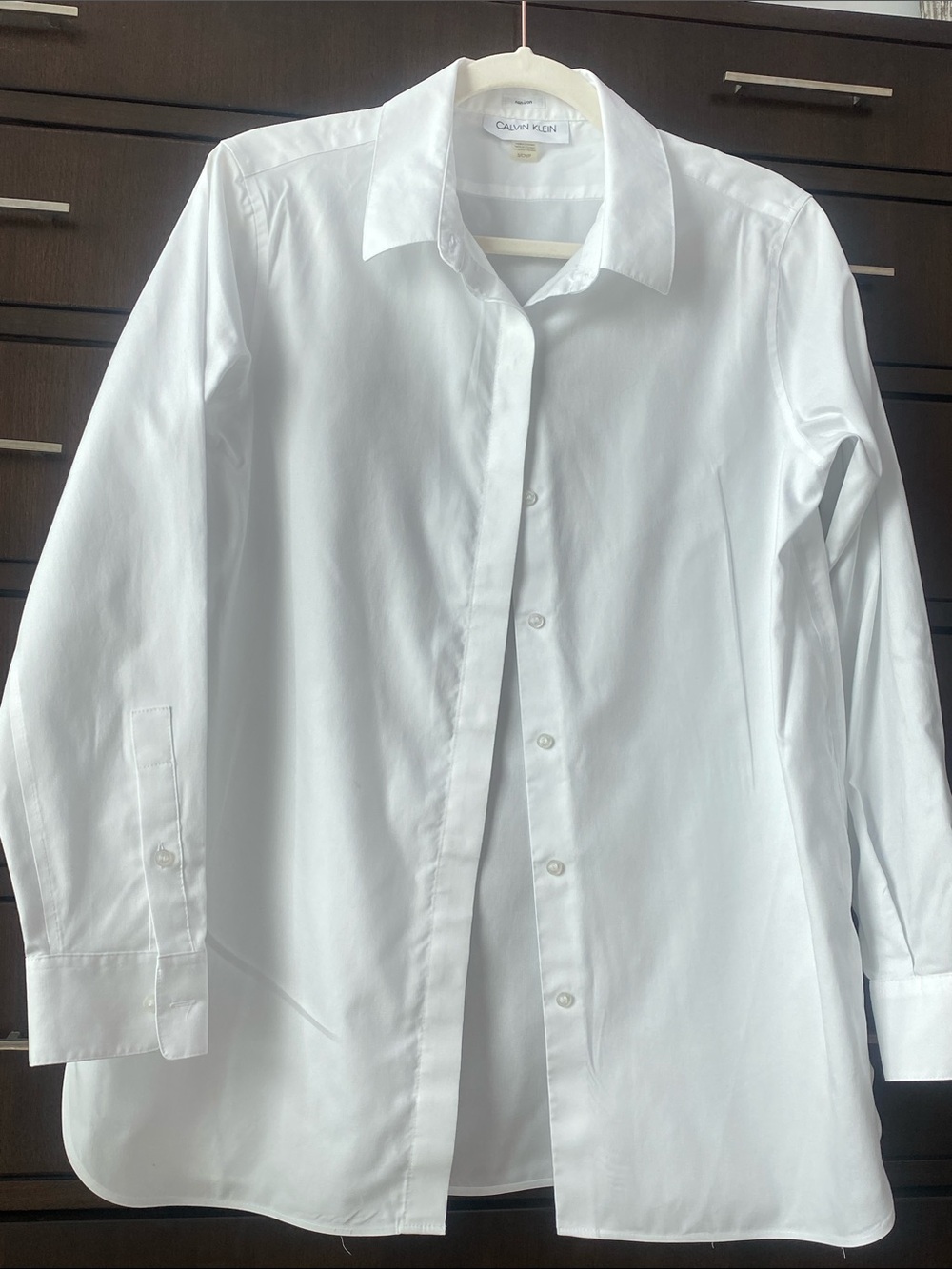 Calvin Klein Women's Crisp White Dress Shirt
